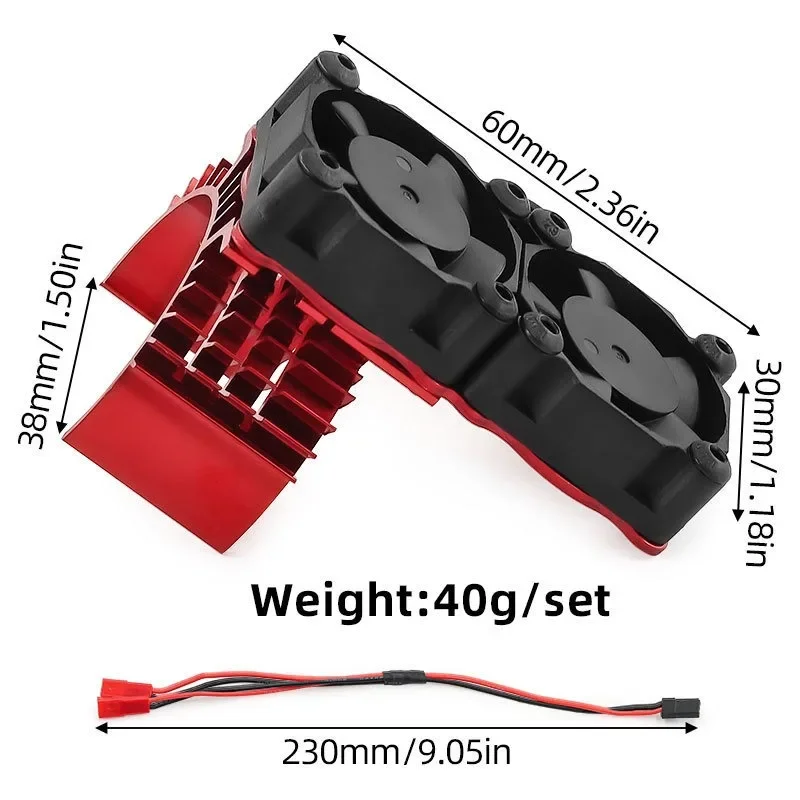 Brushless Motor 3650 - อะไหล่ RC สำหรับรถยนต์ไฟฟ้า มอเตอร์แบบไร้แปรงถ่าน ฝาครอบฮีทซิงค์ พัดลมระบายความร้อน