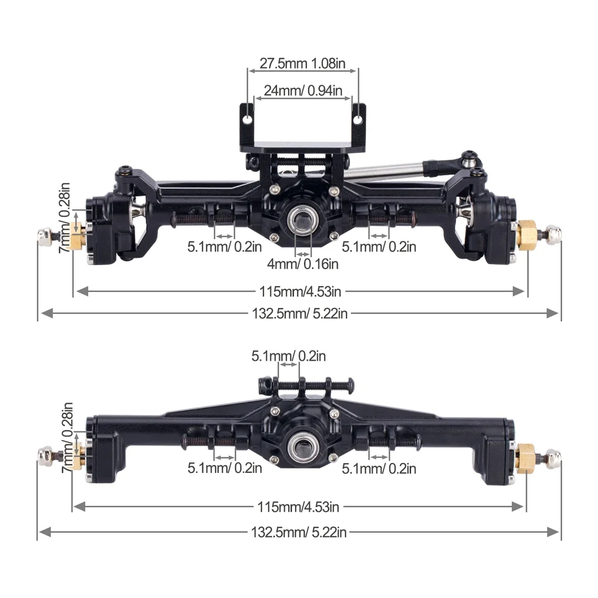 อลูมิเนียม CNC Portal Axles +  - Rc Hobby Crawler บทวิจารณ์และราคา