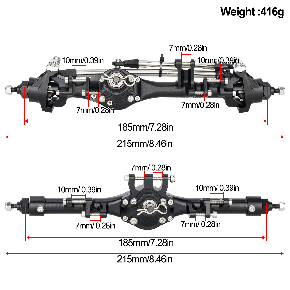 ชุดเพลาตรง CNC อลูมิเนียมหน้า- - Rc Hobby Crawler บทวิจารณ์และราคา