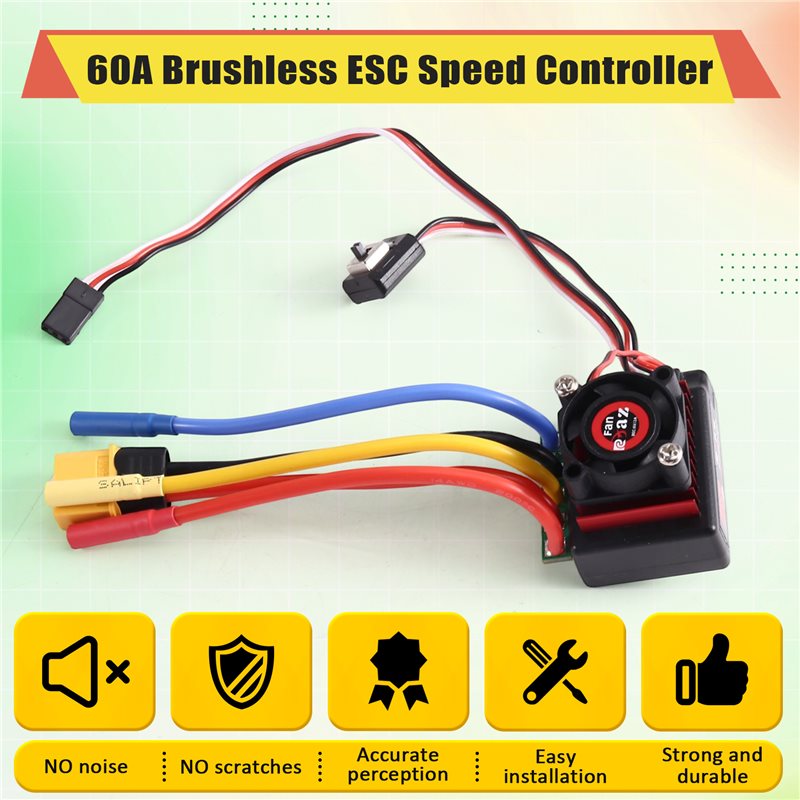 AINY-60A ตัวควบคุมความเร็ว ESC - Brushless Motor 3650 บทวิจารณ์และราคา