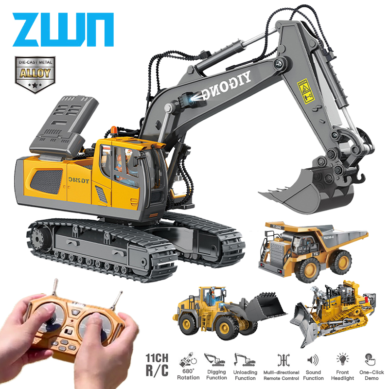 ZWN รถตักดินควบคุมระยะไกล2.4G  - Rc Excavator Hobby บทวิจารณ์และราคา