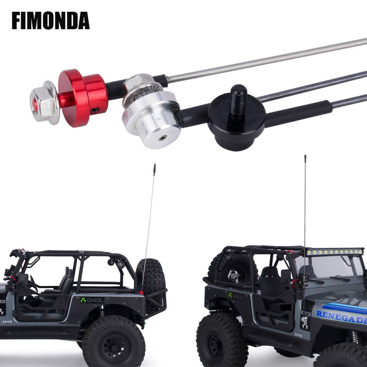 50 ซม.โลหะปรับจําลองเสาอากาศแท - Rc Hobby Crawler บทวิจารณ์และราคา
